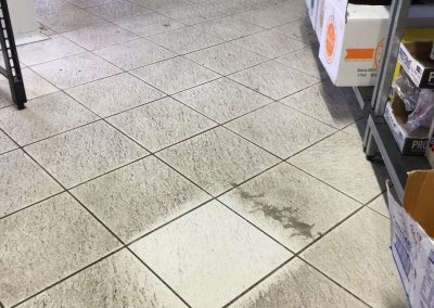 Tile and grout cleaning underway in a suburban Adelaide retail storeTile and grout cleaning underway in a suburban Adelaide retail store